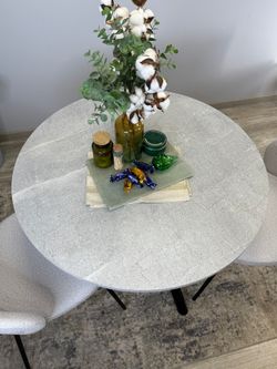 Стол KENNER RR900 черный/мрамор светло-серый