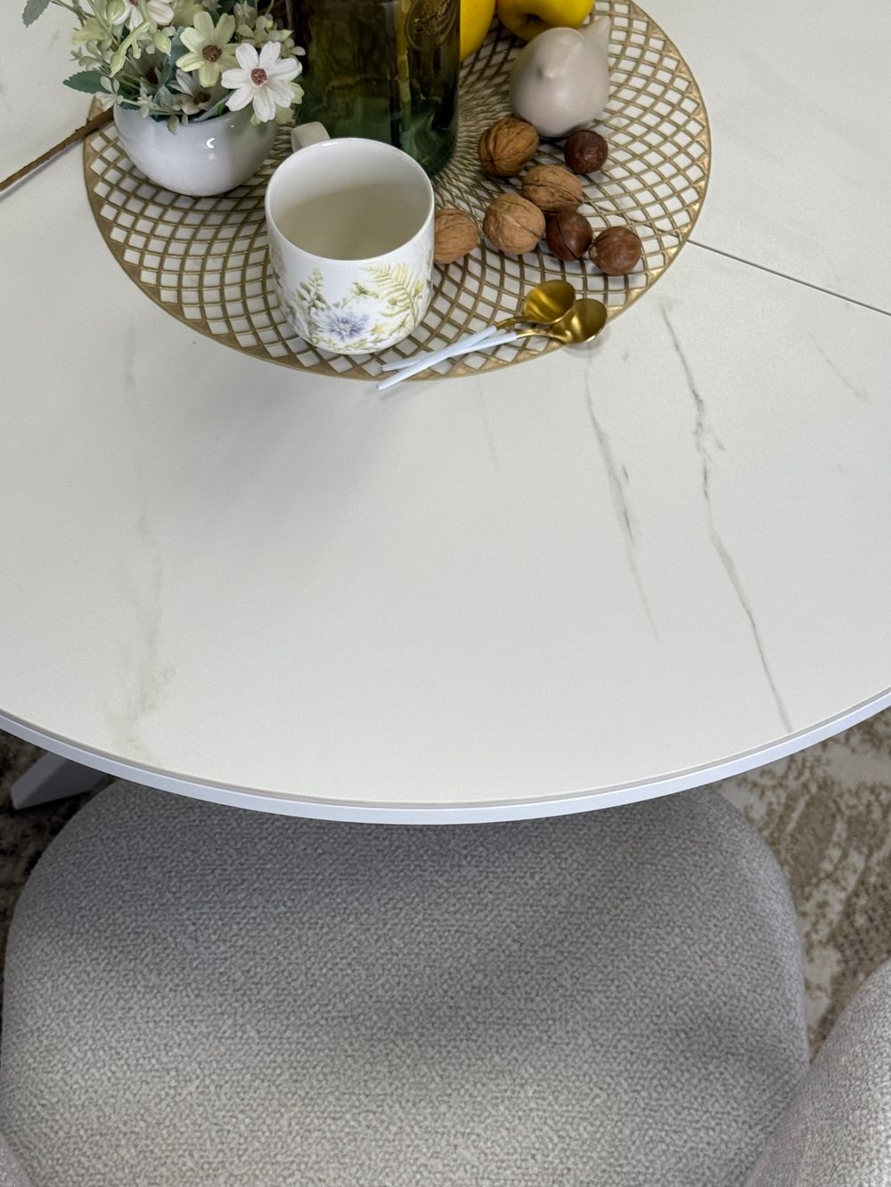 Стол KENNER R900 белый/керамика белая