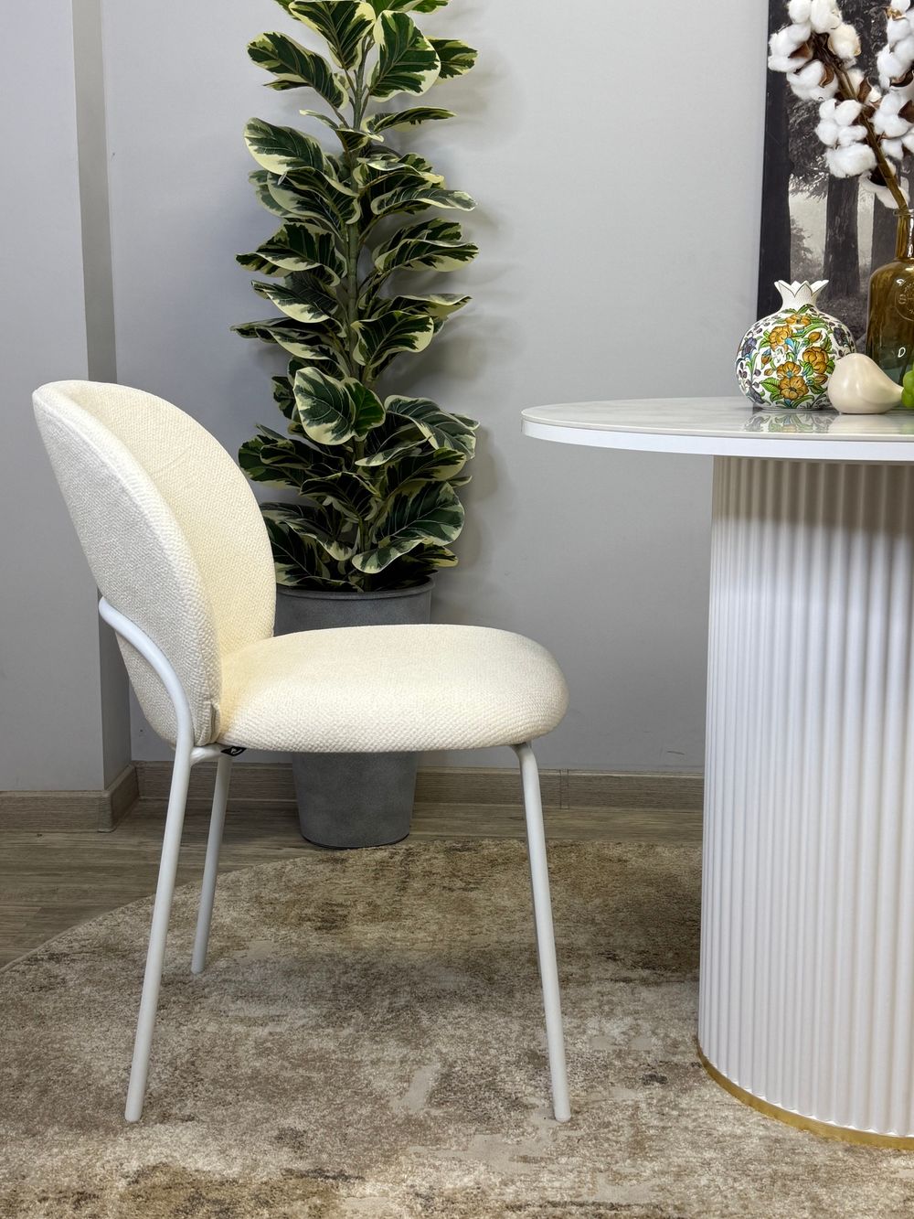 Стол Kenner LD900, белый/керамика мрамор белый глянец