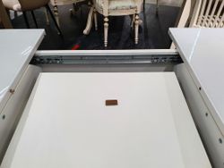 Стол KENNER K1250 белый/стекло белое сатин