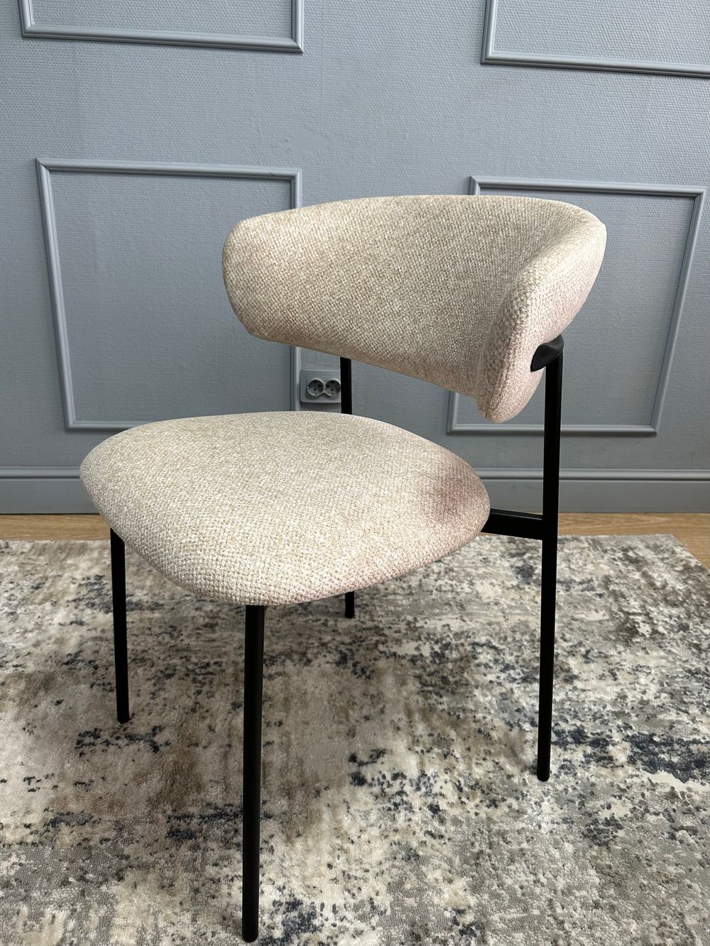 Комплект стульев 2шт KENNER 309SD черный/микробукле бежевый