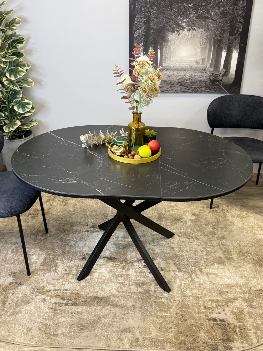 Стол KENNER R1000s черный/керамика черная