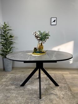 Стол KENNER AR1000 черный/керамика серая