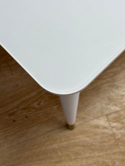 Стол KENNER K1100 белый/стекло белое сатин