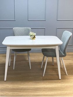 Стол KENNER 1200M белый/стекло белое глянец