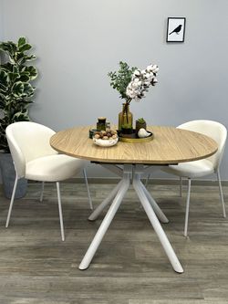 Стол Kenner DO1100, белый/дуб натуральный