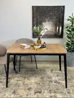 Стол KENNER KS1200 черный/дуб коричневый