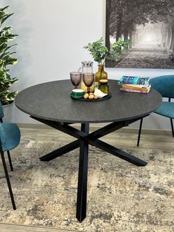 Стол KENNER DR1100 черный/сланец черный