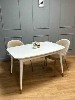 Стол KENNER 1200K белый/стекло белое глянец