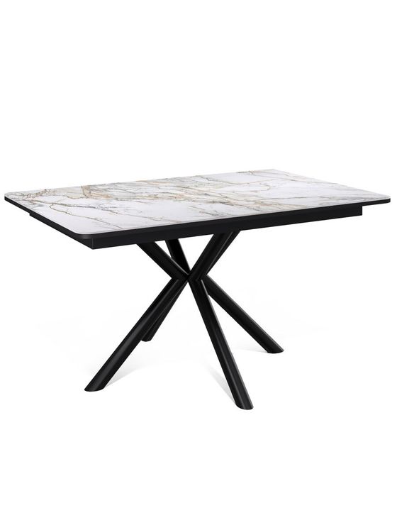 Стол KENNER DM1400 черный/керамика золотая