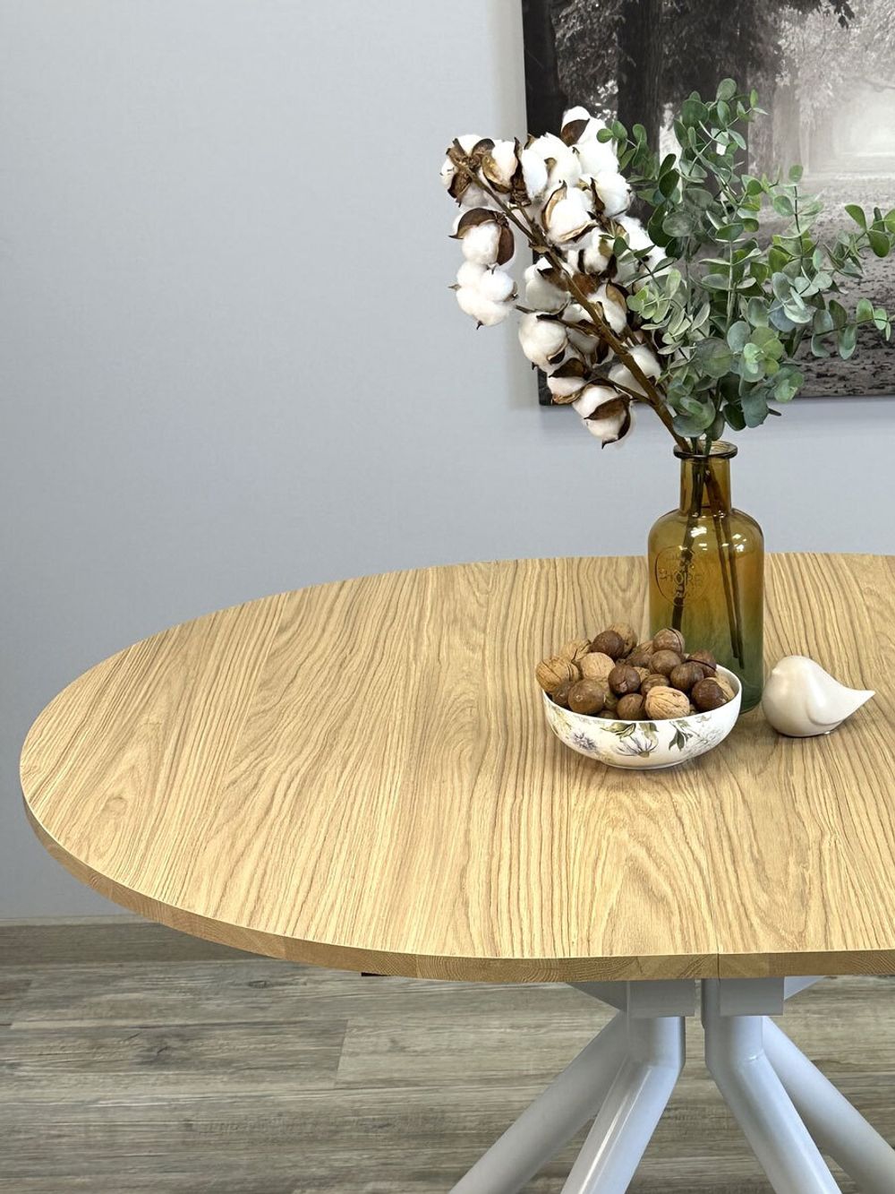 Стол Kenner DO1100, белый/дуб натуральный