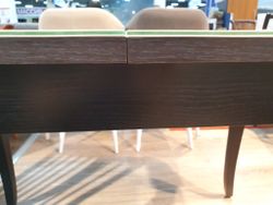 Стол KENNER 1200С  венге/стекло белое сатин