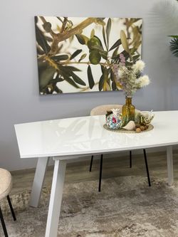 Стол KENNER SL1600 белый/стекло белое глянец