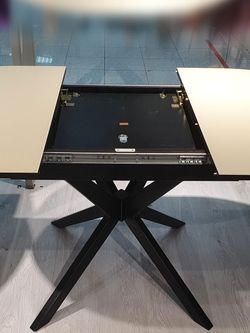 Стол KENNER B1300 венге/стекло крем сатин