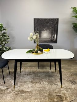 Стол KENNER 1300K венге/стекло белое глянец