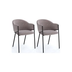 Комплект стульев 2шт KENNER 308SD черный/капучино