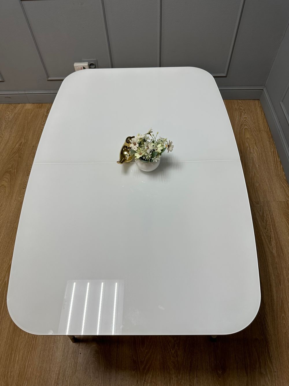 Стол KENNER 1200K белый/стекло белое глянец