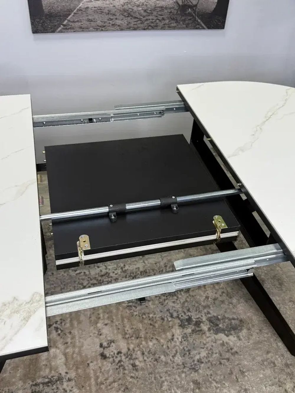 Стол KENNER DO1200 черный/керамика белая