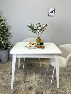 Стол KENNER 900 М белый/стекло белое сатин