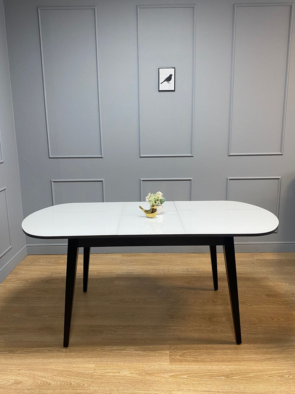 Стол KENNER 1300 М венге/стекло белое глянец