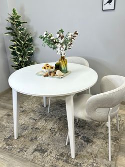 Стол KENNER 1000 М белый/стекло белое глянец